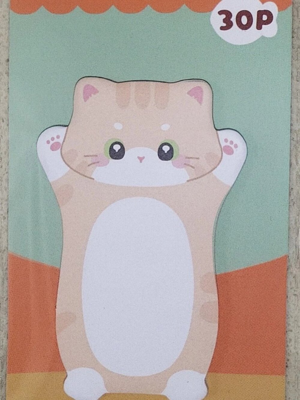 Neko kitty cat kitten Ginger sticky note memo pad